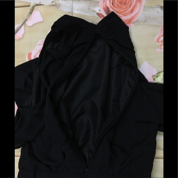 Lauren Conrad Runway black Ruffle dress - Picture 5 of 6